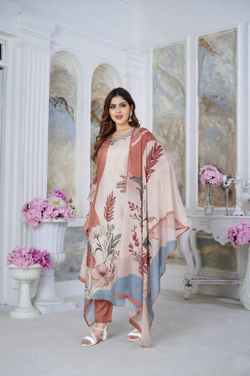 Star Georgette Kurta Set with Dupatta