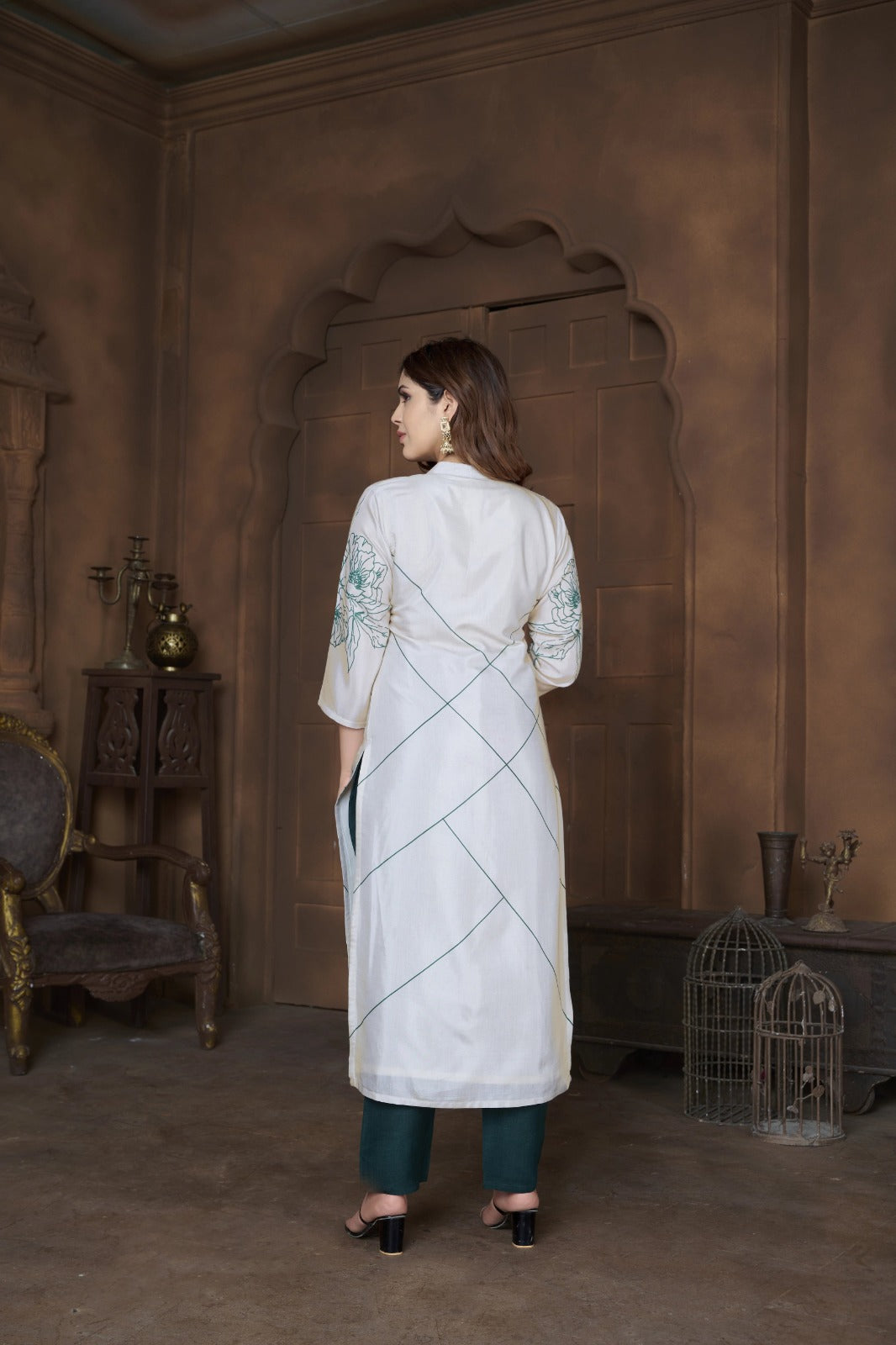 Printed Georgette Kurta Set