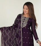 Women Georgette Kurta Pant Dupatta Set