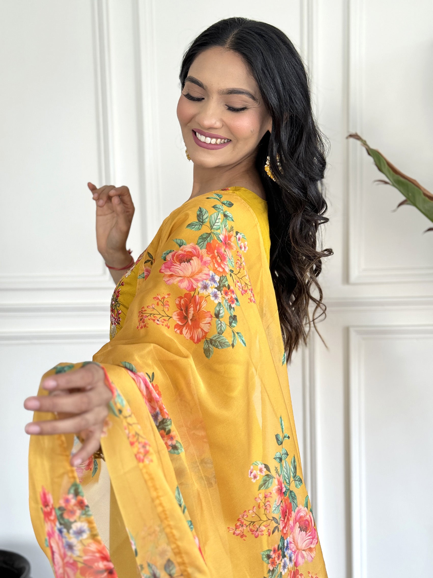 Women Silk Kurta Pant Dupatta Set