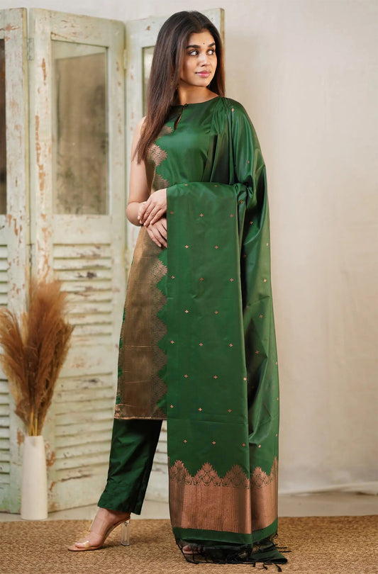 Women Silk  Kurta Pant Dupatta Set