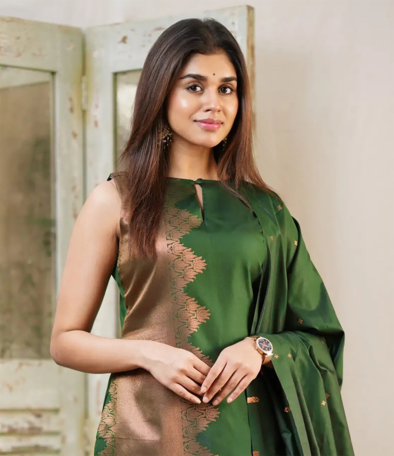 Women Silk  Kurta Pant Dupatta Set